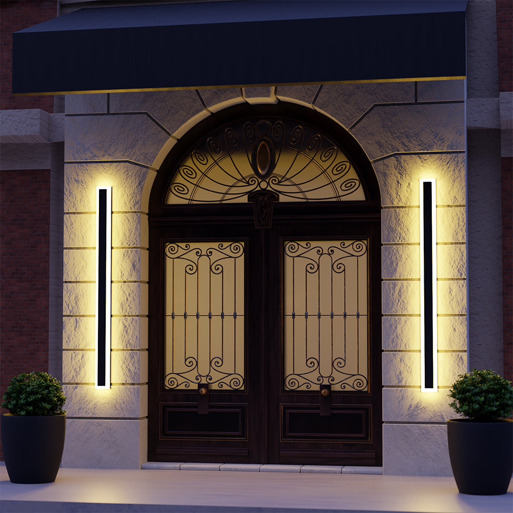 Modern LED Wall Light Sleek Black Aluminum 150cm IP67 Waterproof Indoor Outdoor — Image 2