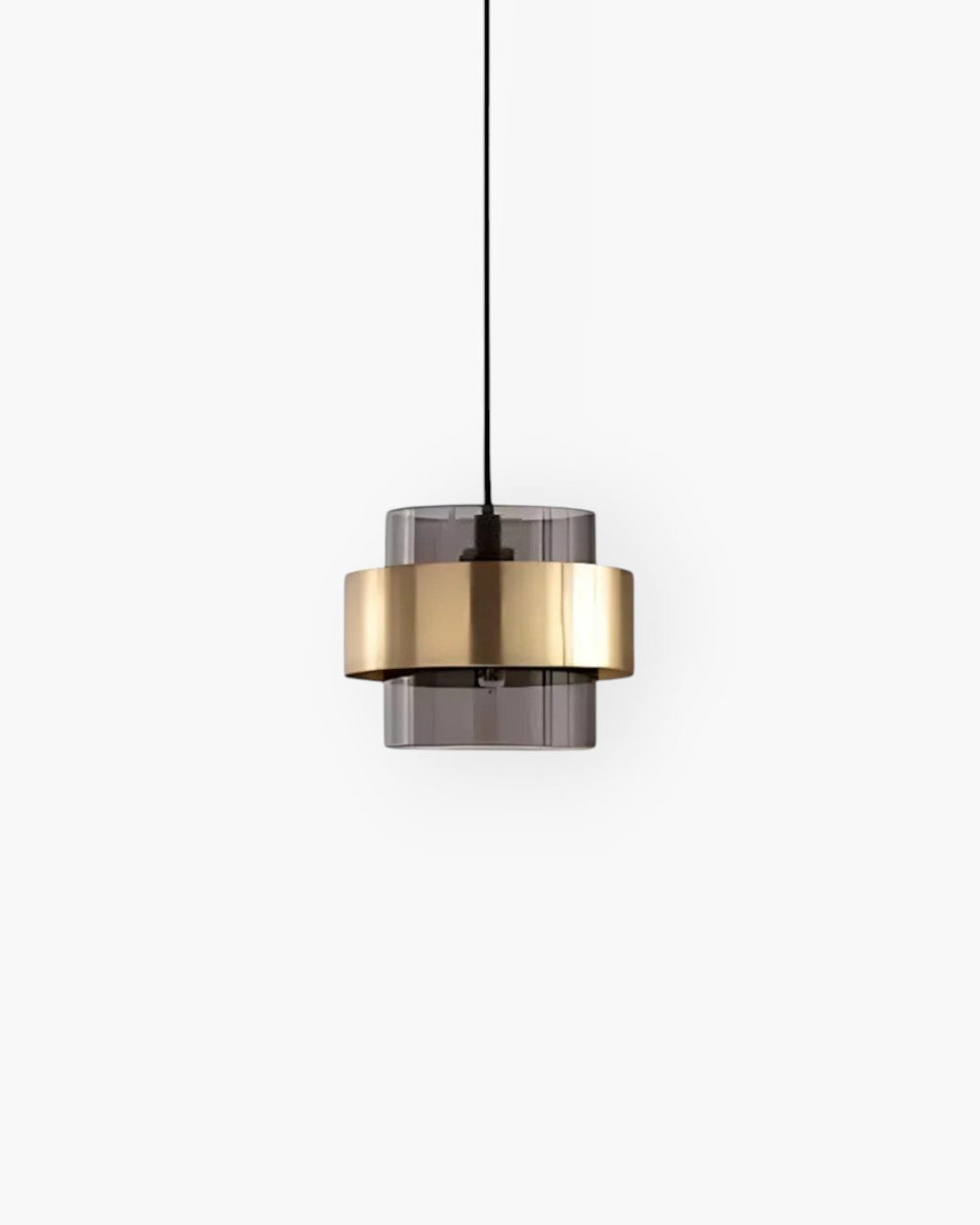 Modern Brass and Glass Pendant Light Elegant Ceiling Fixture — Image 7