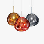 Artistic Glass Pendant Light Handcrafted Blown Glass Ceiling Fixture Modern Design — Main Image