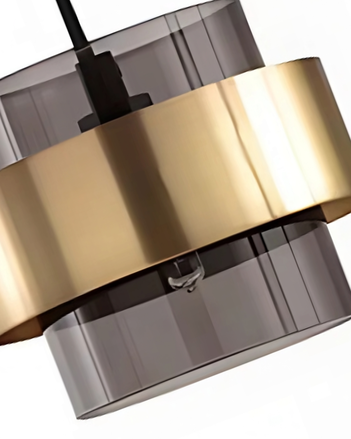 Modern Brass and Glass Pendant Light Elegant Ceiling Fixture — Image 12