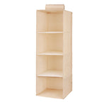 Hanging Closet Organizer with Shelves Durable Fabric Storage Solution Grey — Image 8