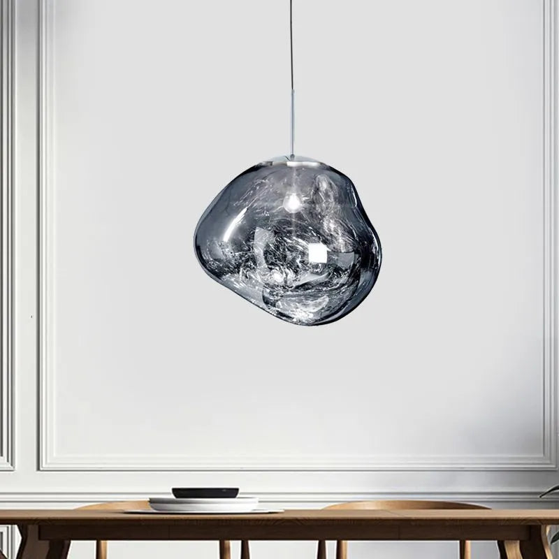Artistic Glass Pendant Light Handcrafted Blown Glass Ceiling Fixture Modern Design — Image 16