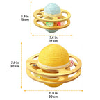 Interactive Cat Toy Sisal Rope Wooden Frame Teaser Ball Yellow — Image 9