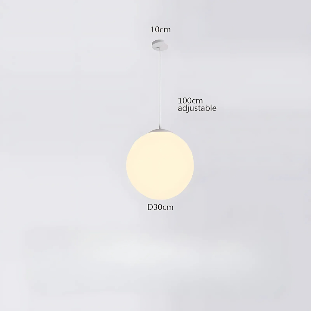 Modern Pendant Light Fixture - Adjustable Glass Shade, White, Multiple Sizes — Image 16