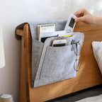 Felt Bedside Storage Organizer Caddy Multi-Pocket Hanging Bag Gray for Tablets and Phones — Image 12