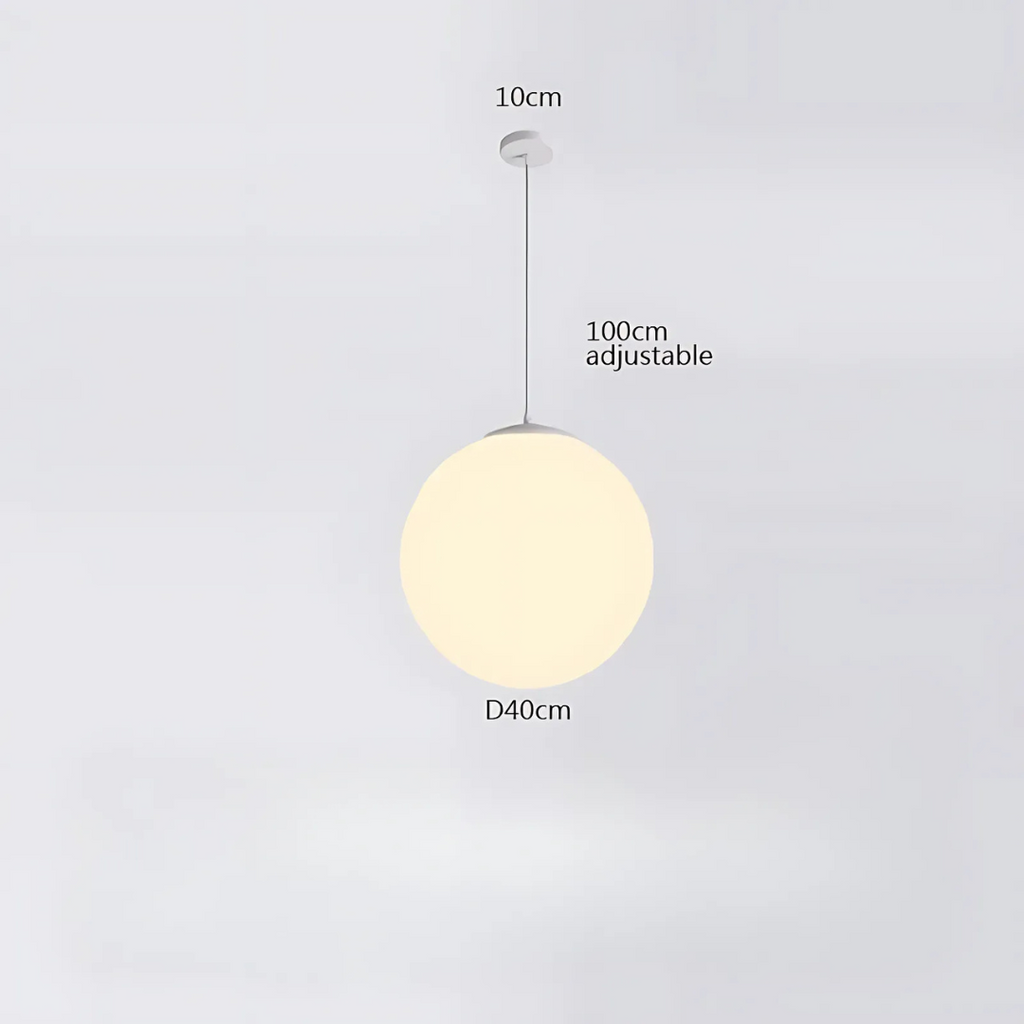 Modern Pendant Light Fixture - Adjustable Glass Shade, White, Multiple Sizes — Image 17