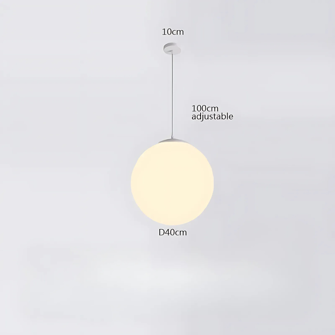 Modern Pendant Light Fixture - Adjustable Glass Shade, White, Multiple Sizes — Image 17