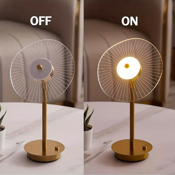 Modern Gold LED Table Lamp with Unique Design, Adjustable Brightness, Metal — Image 8
