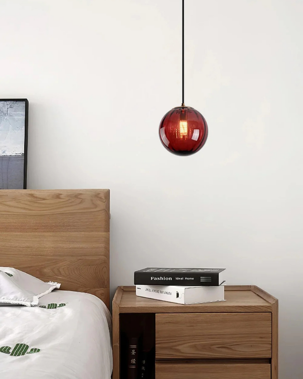 Modern Glass Pendant Light Elegant Globe Design Multiple Colors for Dining Room Kitchen Living Space — Image 17