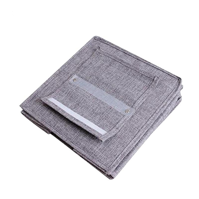 Hanging Closet Organizer with Shelves Durable Fabric Storage Solution Grey — Image 6