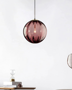 Modern Glass Pendant Light Elegant Globe Design Multiple Colors for Dining Room Kitchen Living Space — Image 22