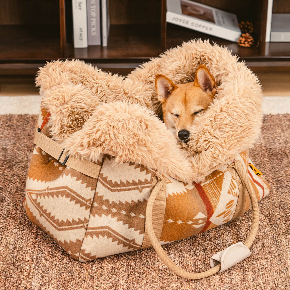 Pet Carrier Bag Plush Interior Multi-Size Portable Travel Tote for Dogs Cats Durable Fabric — Main Image