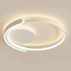 Modern LED Ceiling Light Fixture Acrylic Circular Design White Black — Image 6