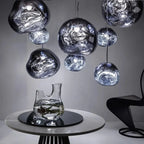 Artistic Glass Pendant Light Handcrafted Blown Glass Ceiling Fixture Modern Design — Image 4