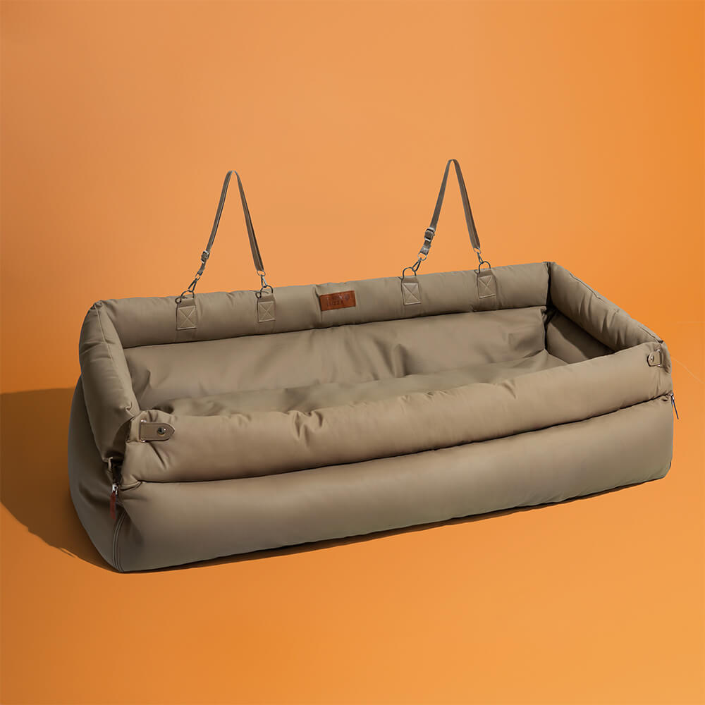 Funny Fuzzy Pet Car Seat Carrier Green Waterproof Anti-Scratch Travel Bed for Dogs Cats — Image 24
