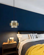Modern Brass and Glass Pendant Light Elegant Ceiling Fixture — Image 8