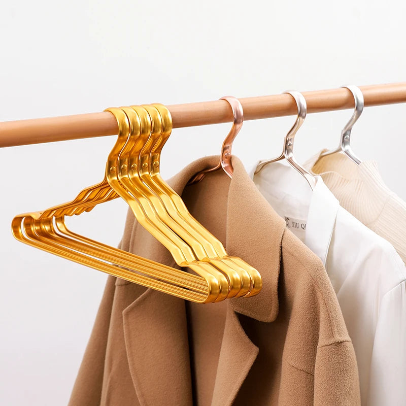 Premium Metal Clothes Hangers Gold Non-Slip Heavy-Duty Space-Saving for Coats Dresses Suits — Main Image