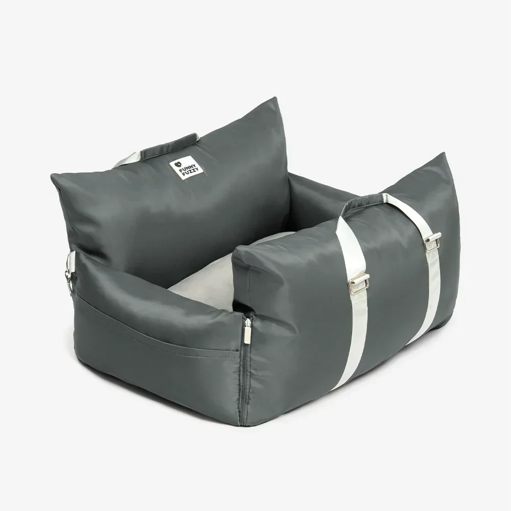 Funny Fuzzy Pet Car Seat Carrier Water-Resistant Travel Bed for Small Dogs Cats — Image 31