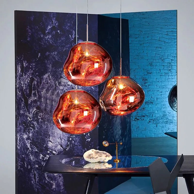 Artistic Glass Pendant Light Handcrafted Blown Glass Ceiling Fixture Modern Design — Image 9