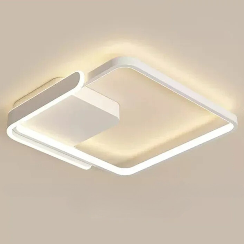 Modern LED Ceiling Light Fixture Acrylic Circular Design White Black — Image 8