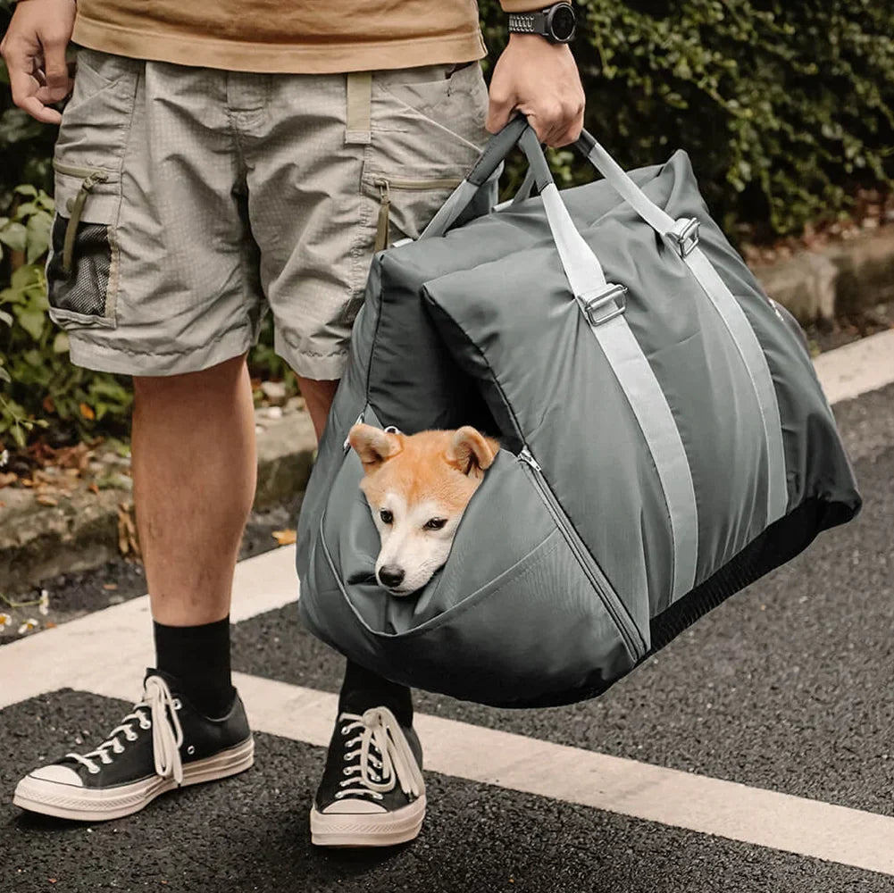 Funny Fuzzy Pet Car Seat Carrier Water-Resistant Travel Bed for Small Dogs Cats — Image 4