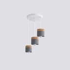 Scandinavian Pendant Light Wood Metal Cylinder Ceiling Fixture Multi-Color — Image 9