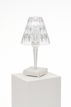 Elegant Crystal LED Table Lamp with Touch Control, USB Charging, 10.2 Inch — On Display