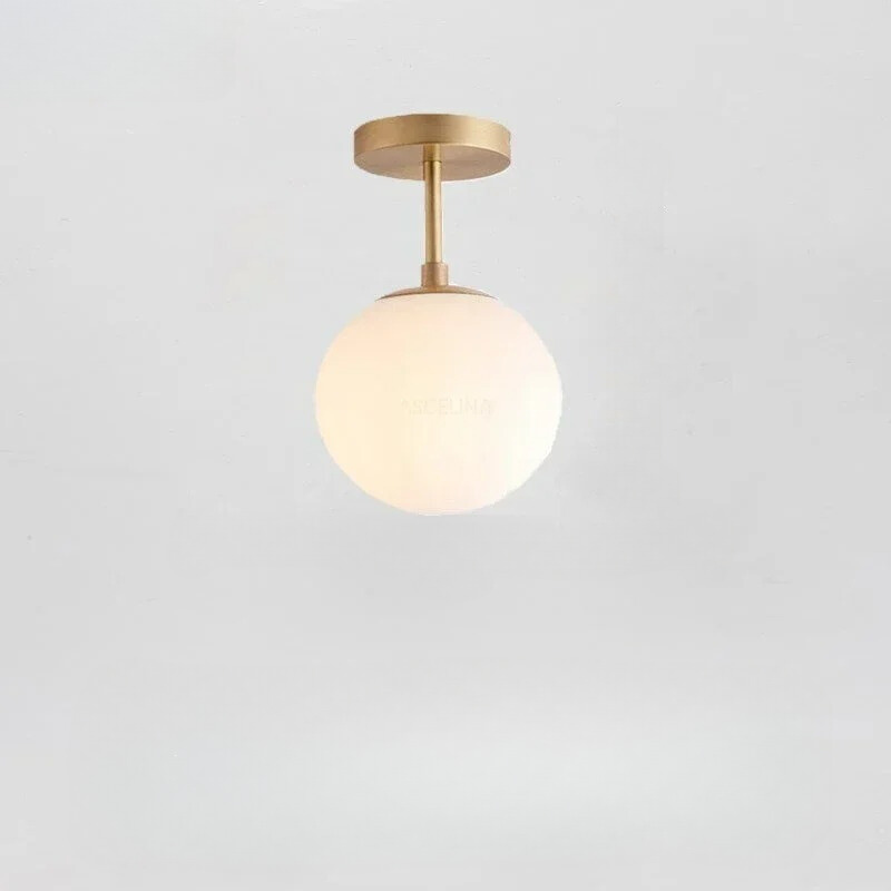Ascelin Modern Ceiling Light Fixture - Gold & Black, Glass Globes, 2-3 Bulbs — Image 12