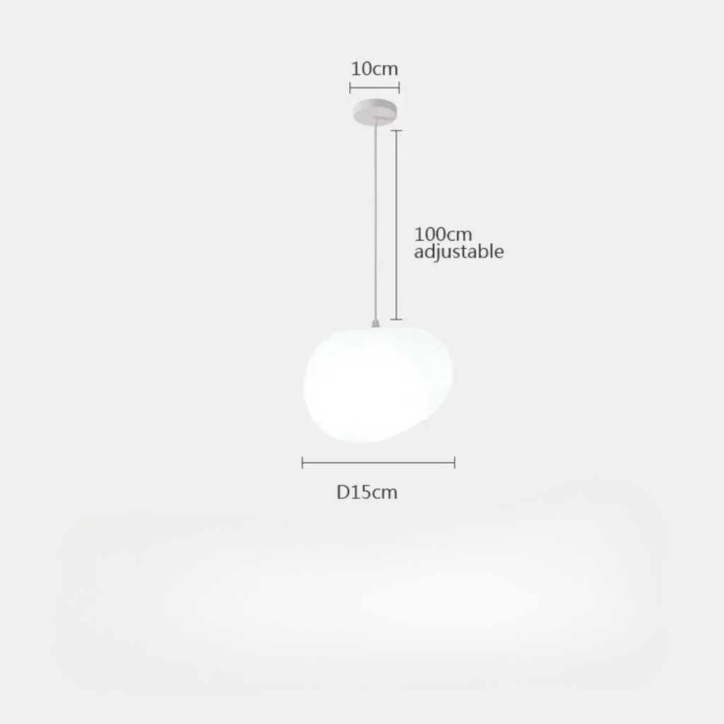 Modern Pendant Light Fixture - Adjustable Glass Shade, White, Multiple Sizes — Image 6