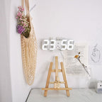 LED Digital Alarm Clock Wall Mountable Desk Clock with Temperature Display Adjustable Brightness — Image 4