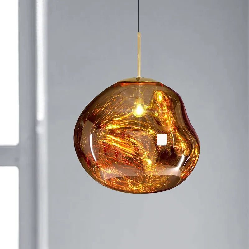 Artistic Glass Pendant Light Handcrafted Blown Glass Ceiling Fixture Modern Design — Image 10