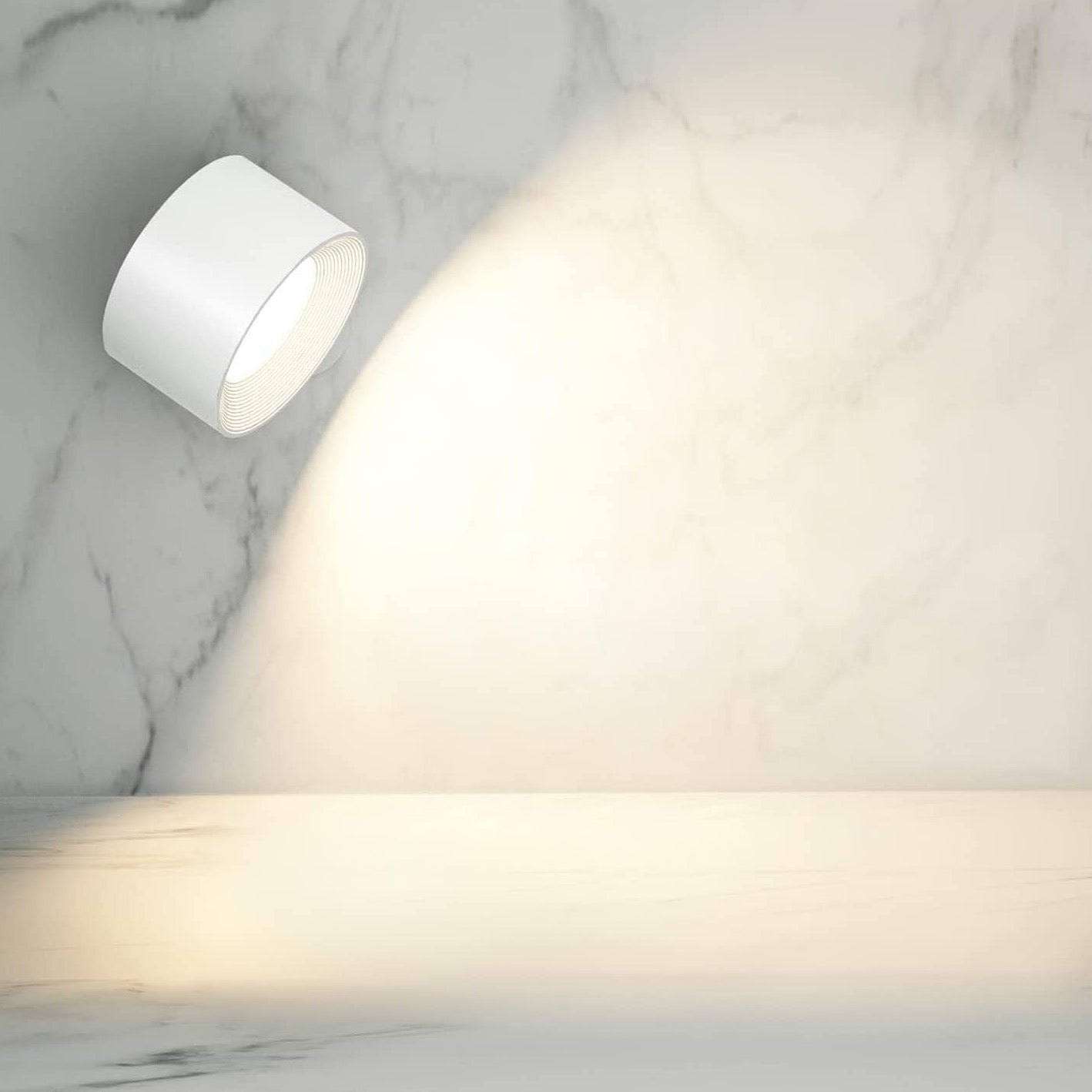 Modern Adjustable Wall Light LED Rechargeable Remote Control Wood Black White — Image 12