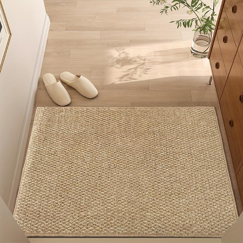 Handwoven Jute Area Rug Natural Fiber Eco-Friendly Textured Floor Mat — Main Image