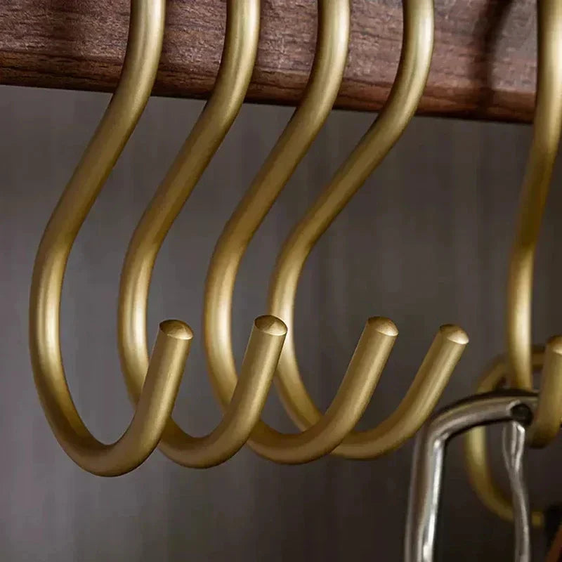 Premium S-Shaped Metal Hooks Gold Heavy-Duty Closet Organizer for Belts Bags Accessories — Image 5