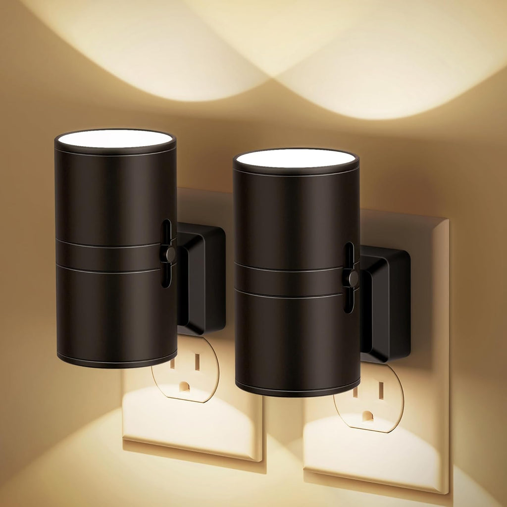 Adjustable LED Wall Night Light with Sensor, Black, Energy-Efficient, Eye-Care — Main Image