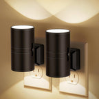 Adjustable LED Wall Night Light with Sensor, Black, Energy-Efficient, Eye-Care — Main Image