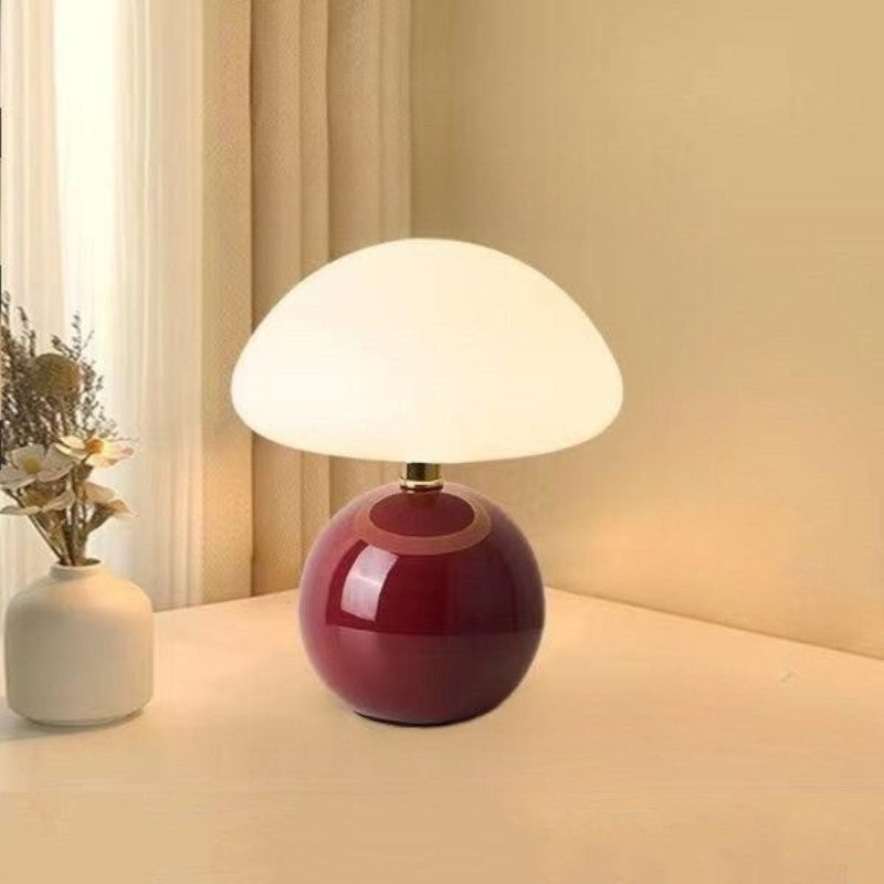 Modern Ceramic Table Lamp Mushroom Shape Ambient Lighting for Bedroom Living Room Decor — Image 16