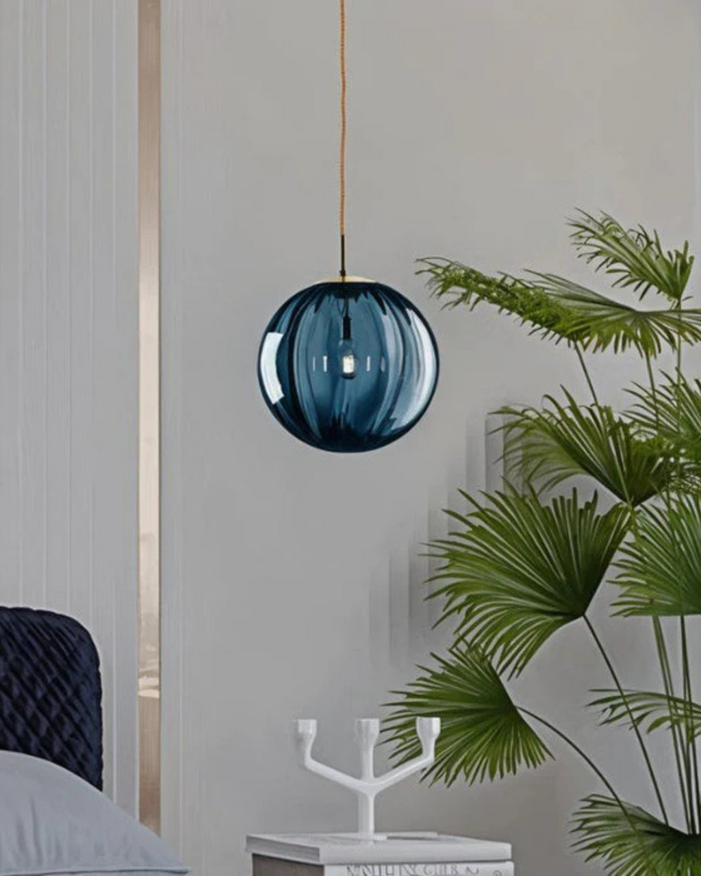 Modern Glass Pendant Light Elegant Globe Design Multiple Colors for Dining Room Kitchen Living Space — Image 19