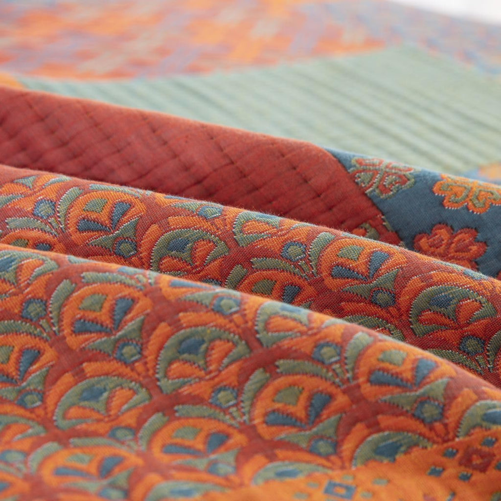 Patchwork Quilt Set Cotton Multicolor Reversible Lightweight Bedding King — Image 5