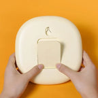 BUBBLE Desk Clock Silent Non-Ticking Cream Plastic Modern Design — Image 3