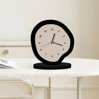 Artistic Modern Table Clock Unique Abstract Design Silent Non-Ticking Quartz Movement — Image 3