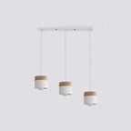 Scandinavian Pendant Light Wood Metal Cylinder Ceiling Fixture Multi-Color — Image 13