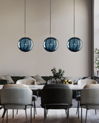 Modern Glass Pendant Light Elegant Globe Design Multiple Colors for Dining Room Kitchen Living Space — Image 5
