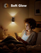 Adjustable LED Wall Night Light with Sensor, Black, Energy-Efficient, Eye-Care — Image 6