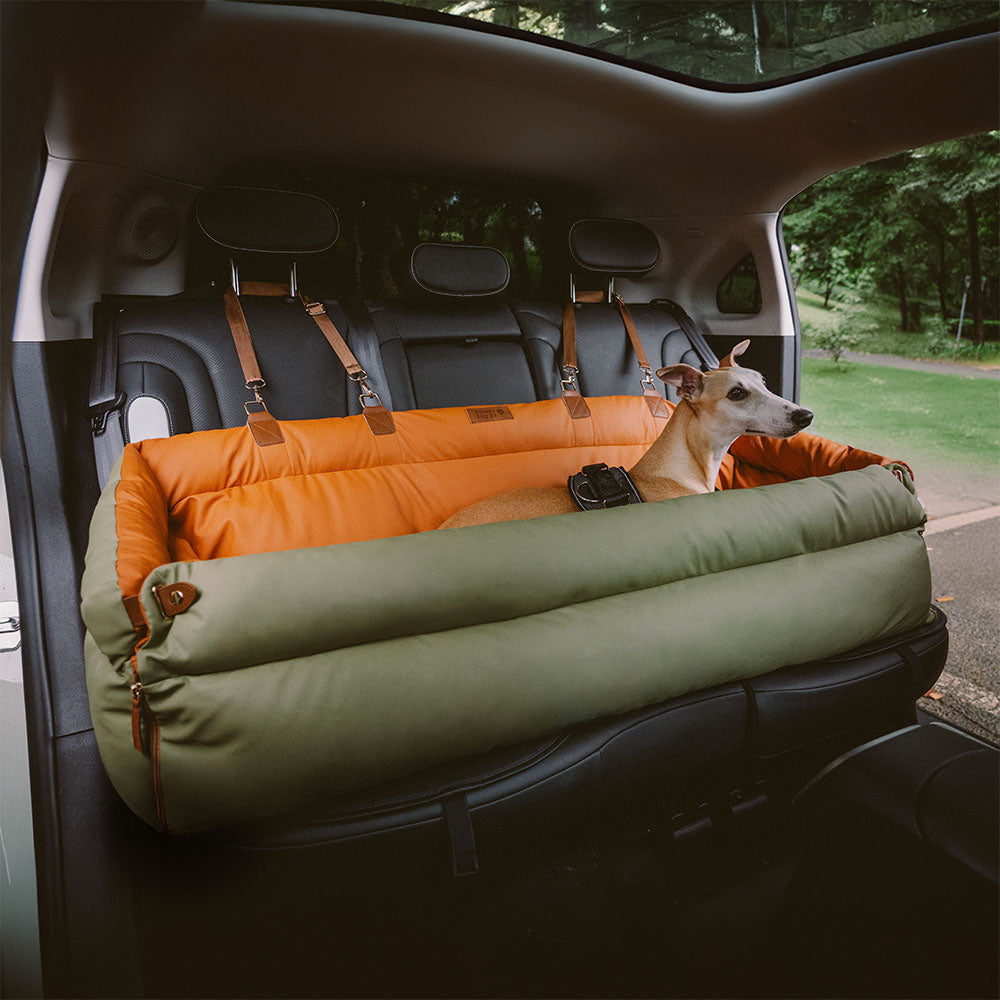 Funny Fuzzy Pet Car Seat Carrier Green Waterproof Anti-Scratch Travel Bed for Dogs Cats — Image 14