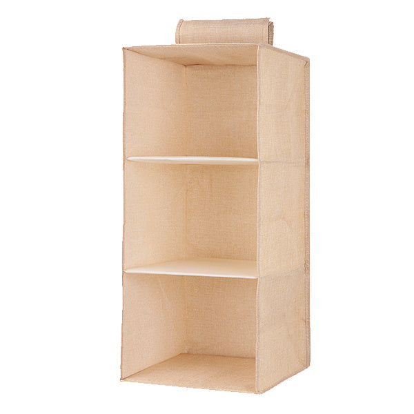 Hanging Closet Organizer with Shelves Durable Fabric Storage Solution Grey — Image 7