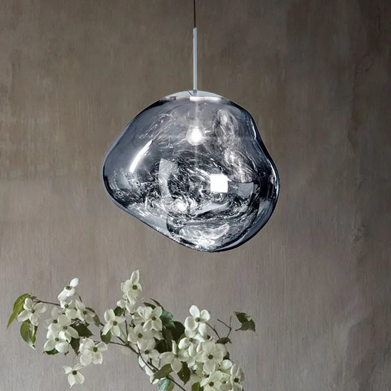 Artistic Glass Pendant Light Handcrafted Blown Glass Ceiling Fixture Modern Design — Image 5