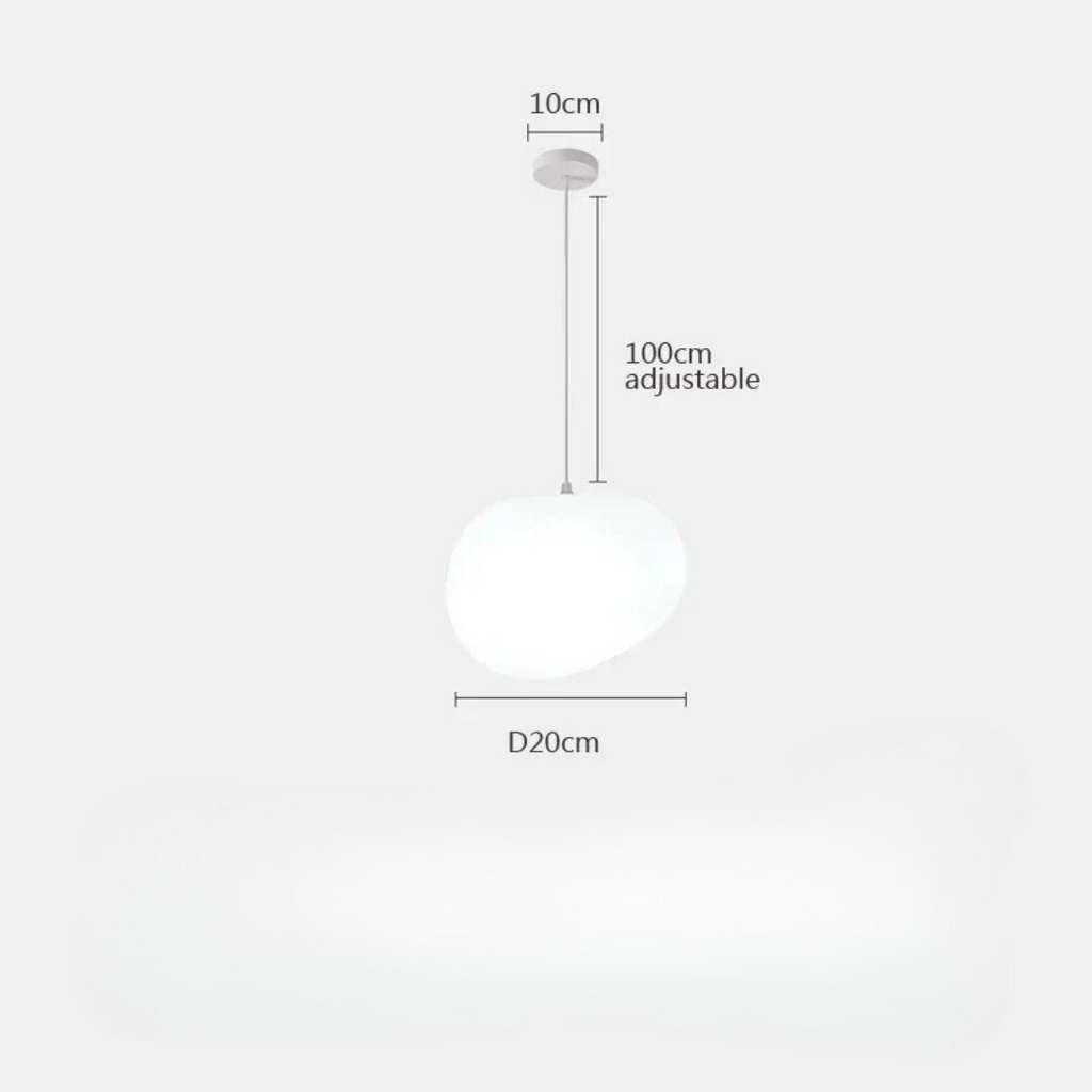 Modern Pendant Light Fixture - Adjustable Glass Shade, White, Multiple Sizes — Image 7