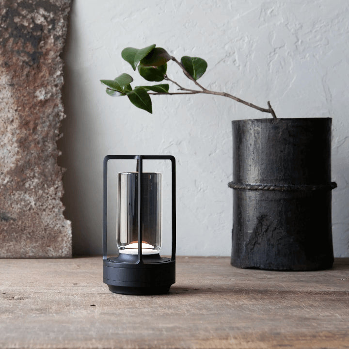 Modern LED Table Lamp Metal Frame Black Gold Silver Ambient Lighting — Image 8
