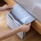 Felt Bedside Storage Organizer Caddy Multi-Pocket Hanging Bag Gray for Tablets and Phones — Image 7